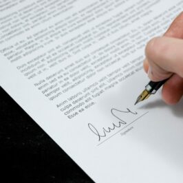 Signing a document